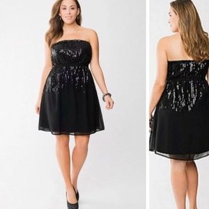 New Lane Bryant Size 22/24 Black Sequence Dress